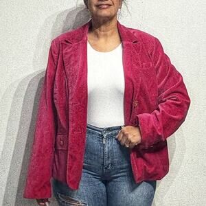 Old Navy Pink Velvet Vintage Blazer Sz 2X